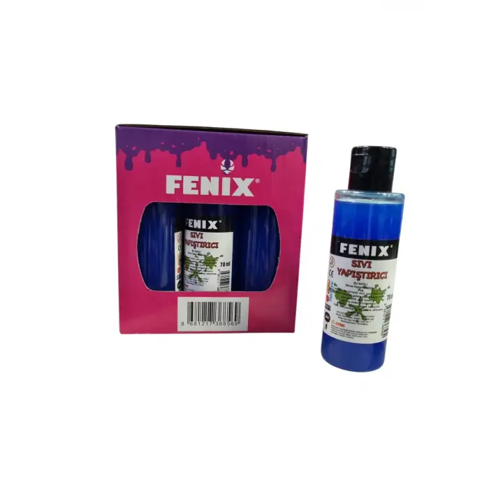 FENİX MAVİ SLİME SIVI YAPIŞTIRICI 70 ML (PKT-12Lİ)