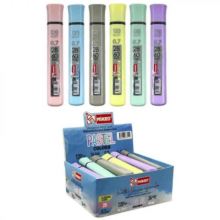 MİKRO PASTEL KURŞUN KALEM UCU 0,7 M-120P (PKT-24LÜ) (KT-48 Lİ)