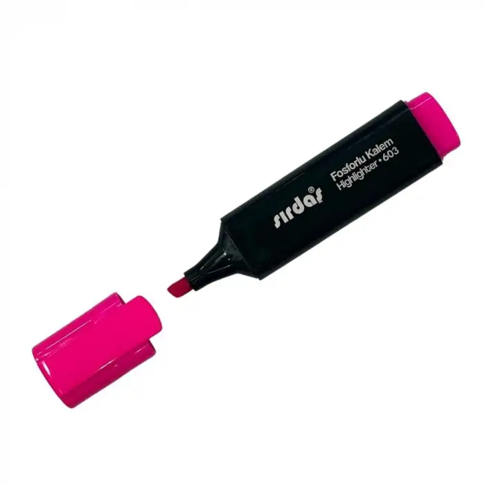 SIRDAŞ FOSFORLU KALEM PEMBE 603 (PKT-12Lİ)