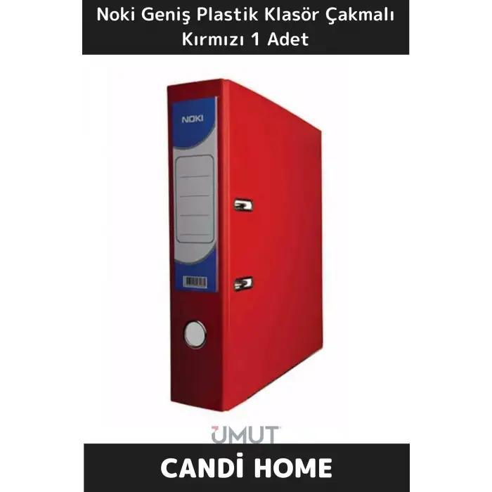 NOKİ KLASÖR DAR ÇAKMAKLI KIRMIZI