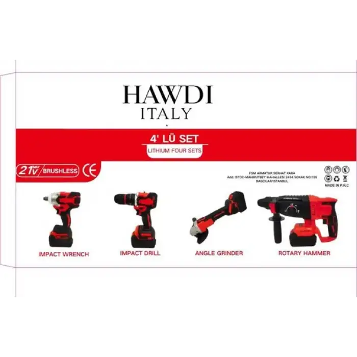 HAWDI ITALY MATKAP SETİ 4 LÜ