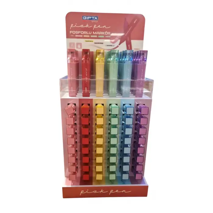 GIPTA FOSFORLU MARKER KALEM F-1558 (STD-180 Lİ)