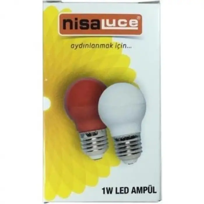 NİSA LUCE LED GECE AMPÜL(LAMBASI)1W KIRMIZI(PK-10)