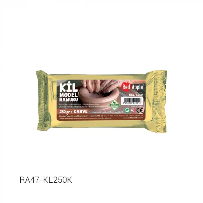 RED APPLE SERAMİK KİL 250 GR KAHVERENGİ RKL-250K
