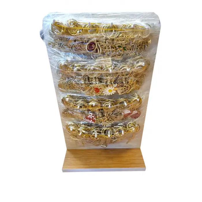 METAL DESENLİ TAŞLI GOLD RENK ANAHTARLIK (STD-288)