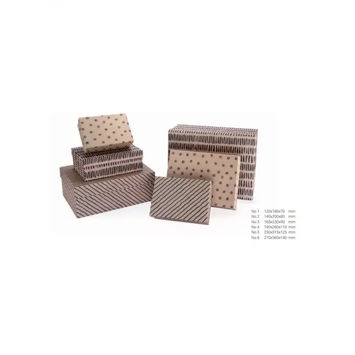 GIPTA CRAFTY BLACK HEDİYE KUTUSU 6 LI BX-0134