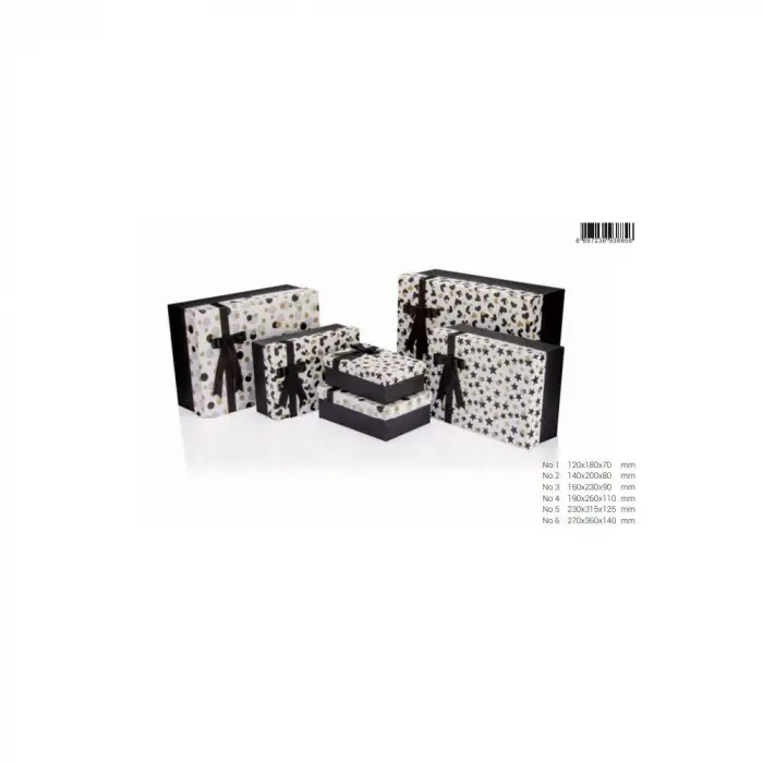 GIPTA BLACK WHİTE GOLD HEDİYE KUTUSU 6 LI BX-6856