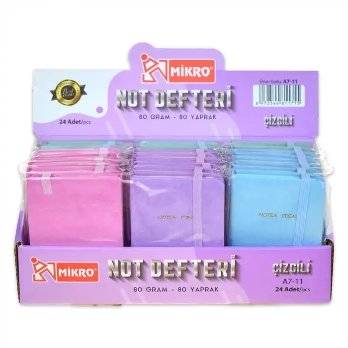 MİKRO NOT DEFTERİ A7-11 (PKT-24 LÜ)