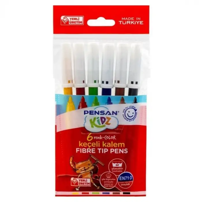PENSAN KİDZ KEÇELİ KALEM 6 LI 99055(PK-24 LÜ)