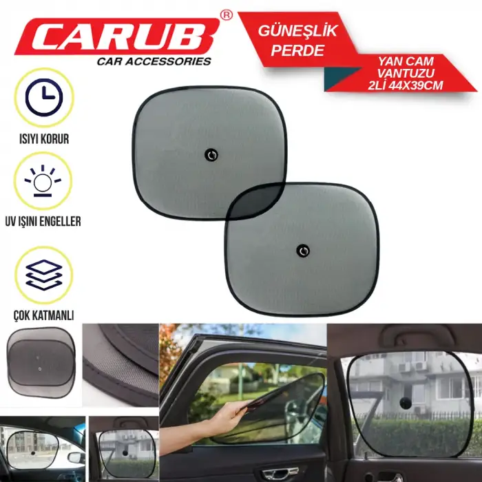 CARUB ARABA PERDE YAN CAM GÜNEŞLİĞİ 2 Lİ 4955504
