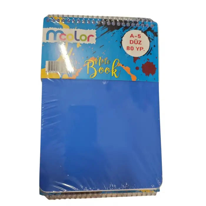 MCOLOR A5 PP KAPAK NOT DEFTERİ 80 SYF (PKT-6LI)