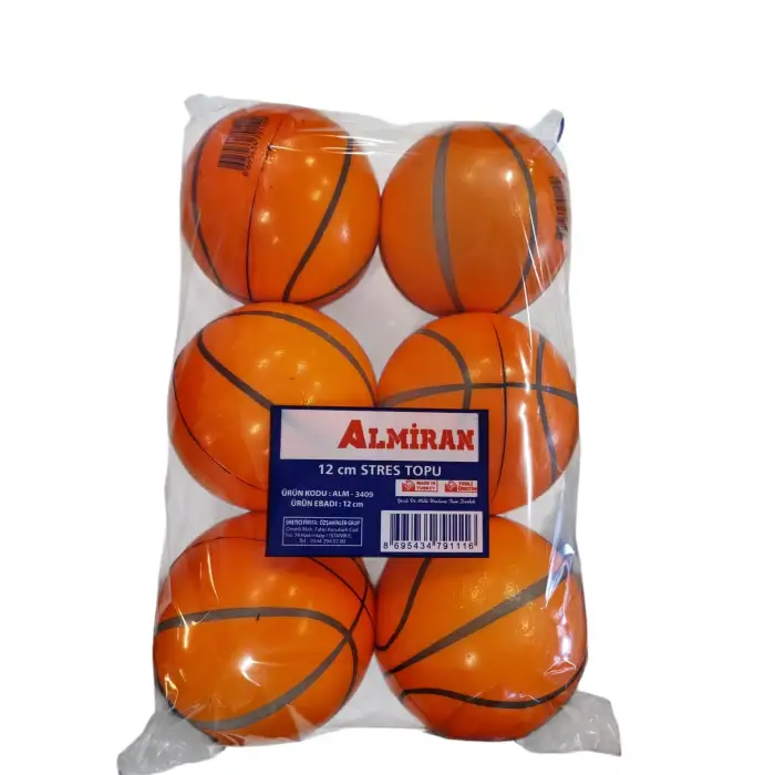 ALMİRAN 12 CM STRES TOPU (PKT-6 LI)