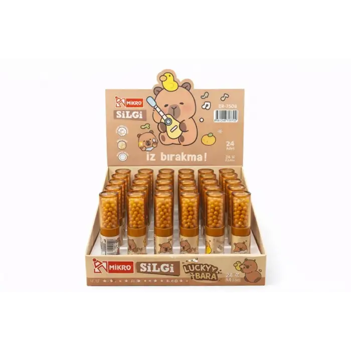 MİKRO SİMLİ BONCUKLU SÜRGÜLÜ SİLGİ ER-7508 (PKT-24LÜ)