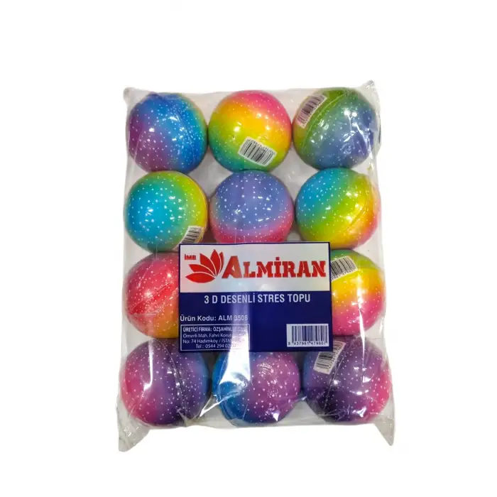 ALMİRAN STRES TOPU 6,3 CM KÜÇÜK (PKT-12 Lİ)