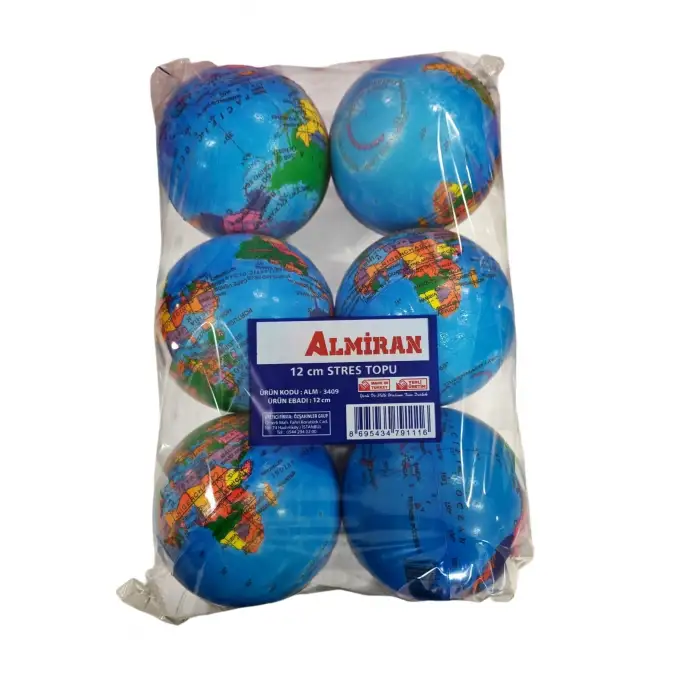 ALMİRAN 12 CM STRES TOPU (PKT-6 LI)