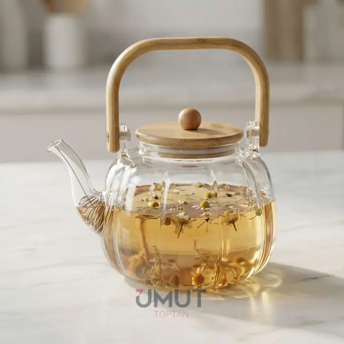IVORY BOROSİLİKAT CAM DEMLİK 1200 ML CAM-5763