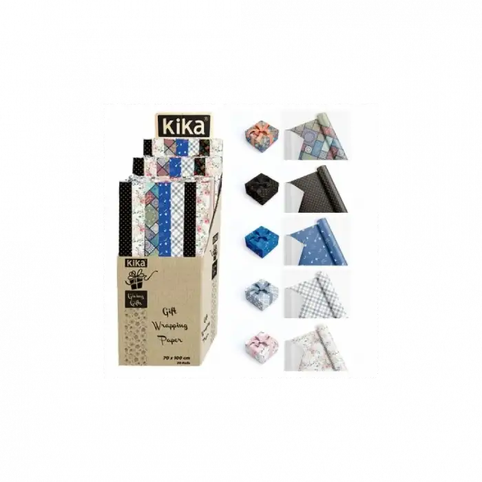 KİKA RULO HEDİYE PAKET KAĞIDI 70X200 CM (KT-40 LI)