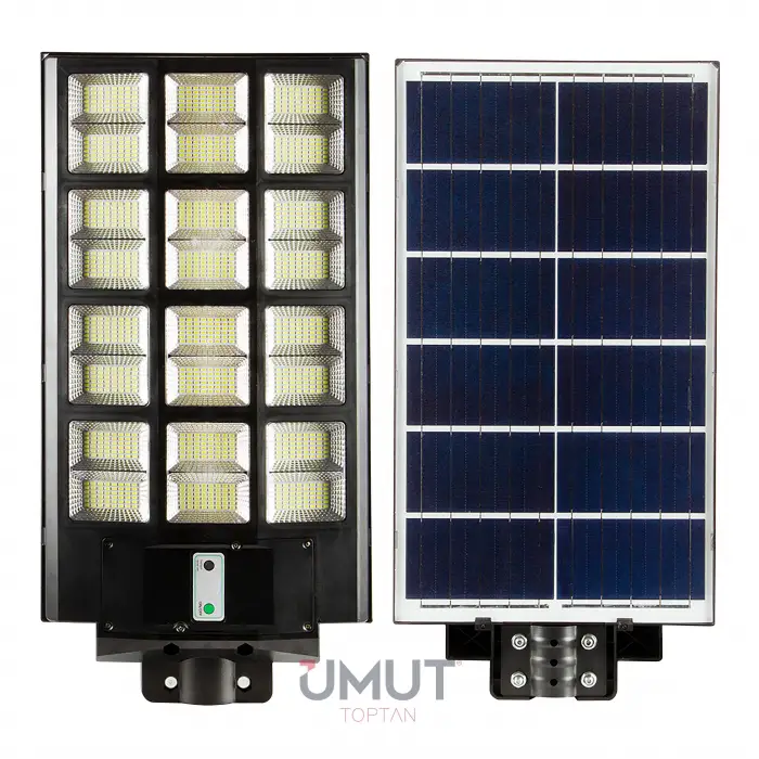 HOROZ GRAND LED SOLAR SOKAK ARMATÜRÜ SİYAH 1200 W