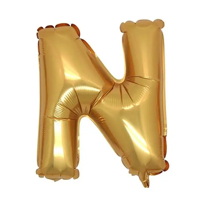 40X102 CM N HARLİ ALTIN FOLYO BALON