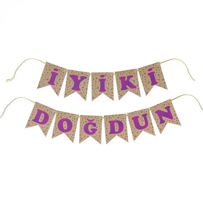 KRAFT MOR RENKLER İYİ Kİ DOĞDUN HARF SETİ BNR-063