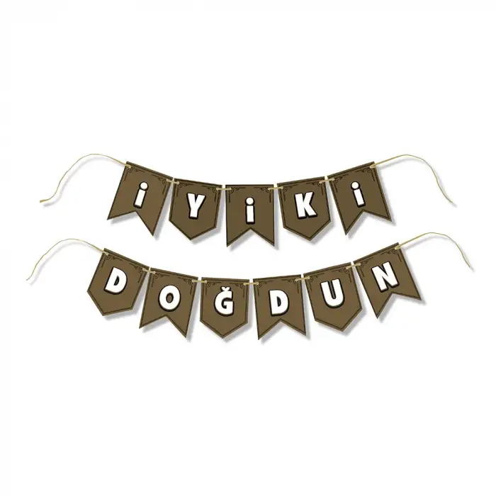 ALTIN RENKLER İYİ Kİ DOĞDUN HARF SETİ 2006971
