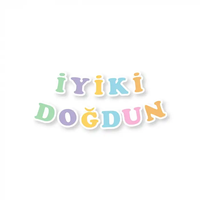 MAKARON RENKLER İYİ Kİ DOĞDUN HARF SETİ 2006972-2