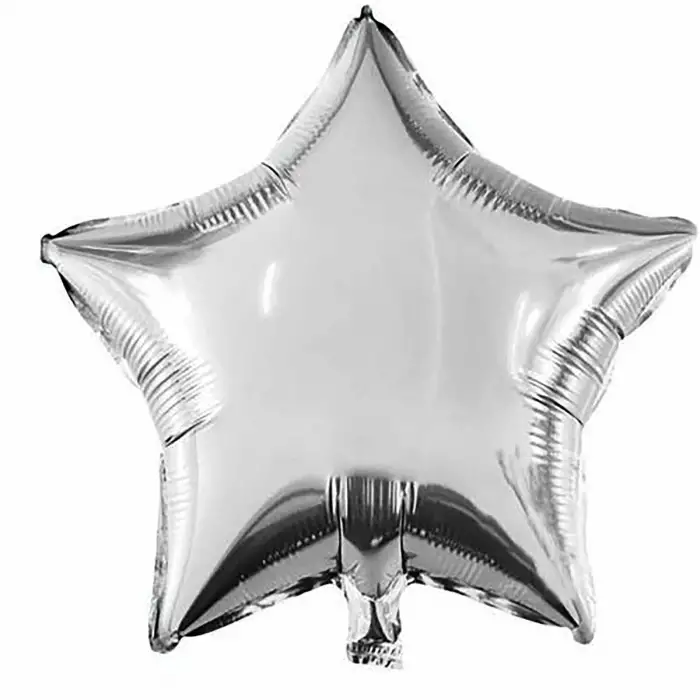 18/45 CM GÜMÜŞ YILDIZ FOLYO BALON