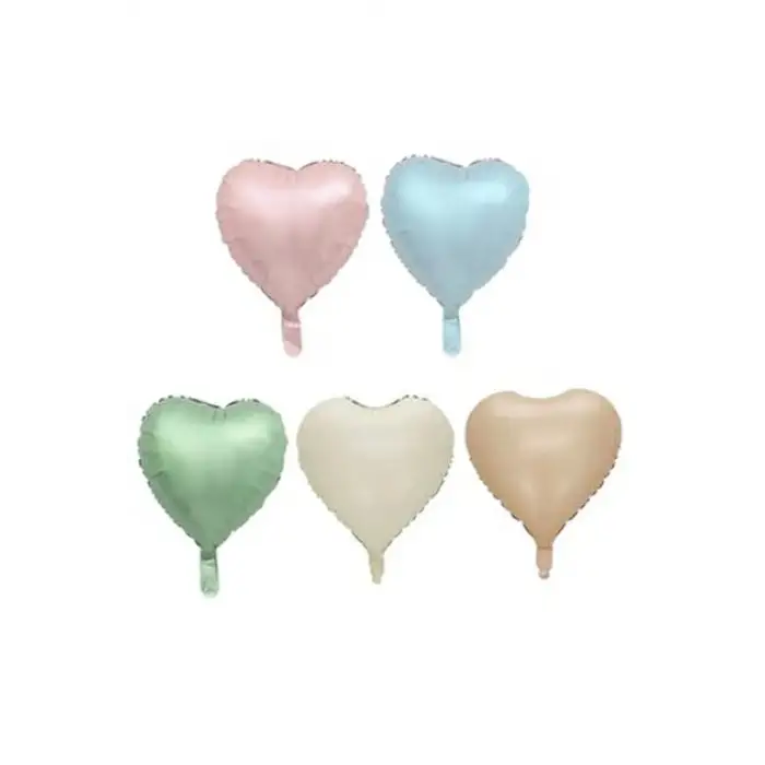 18/45 CM RETRO RENKLER KALP FOLYO BALON