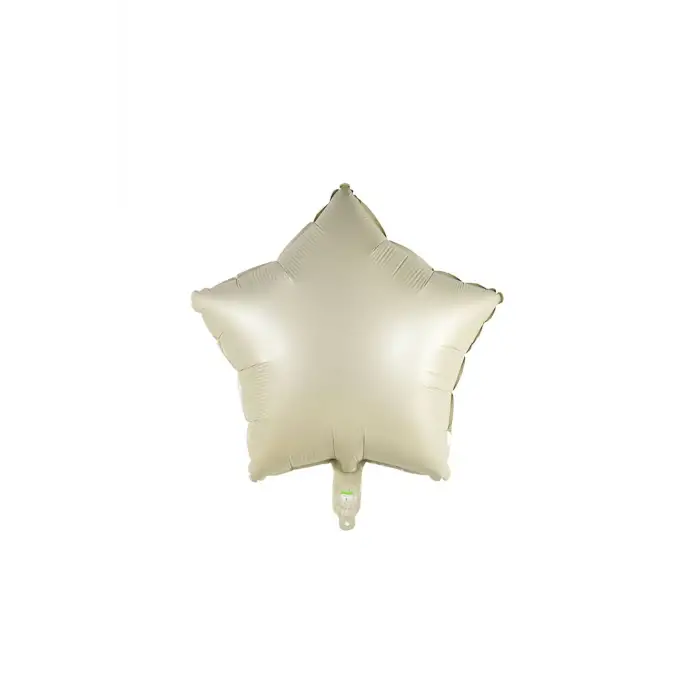 18/45 CM KREM YILDIZ FOLYO BALON