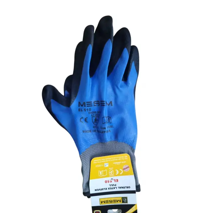 MEŞEM ORJİNAL LATEX ELDİVEN MAVİ EL-510(PK-12Lİ)