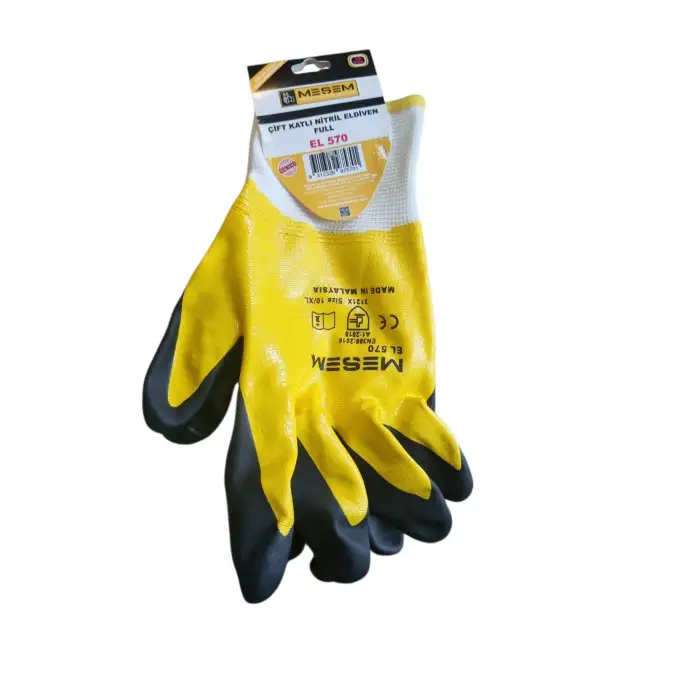 MEŞEM ÇİFT KATLI NİTRİL ELDİVEN FULL EL-570(PK-12)