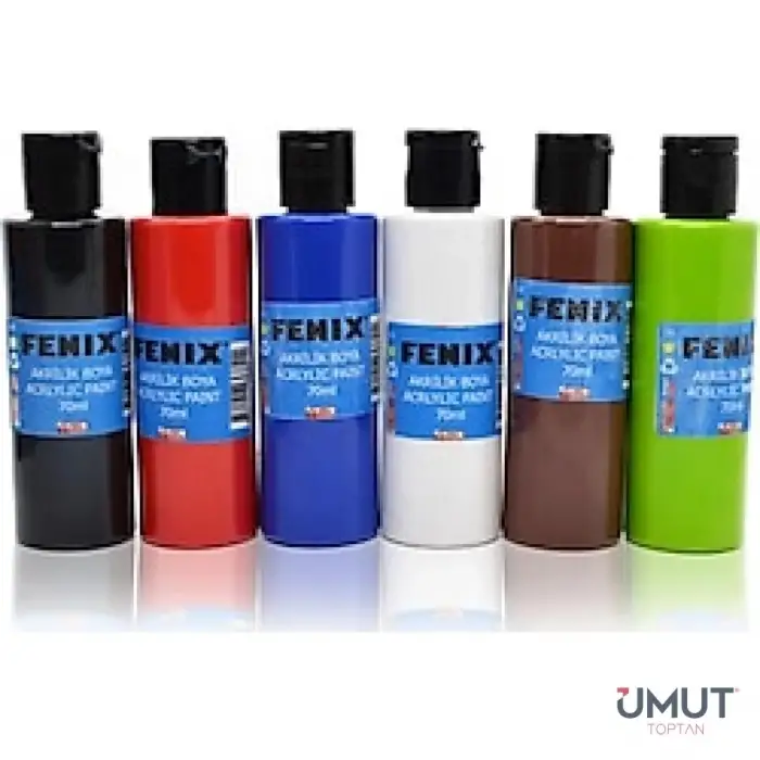 FENİX SARI METALİK AKRİLİK BOYA 70 ML (PKT-6 LI)