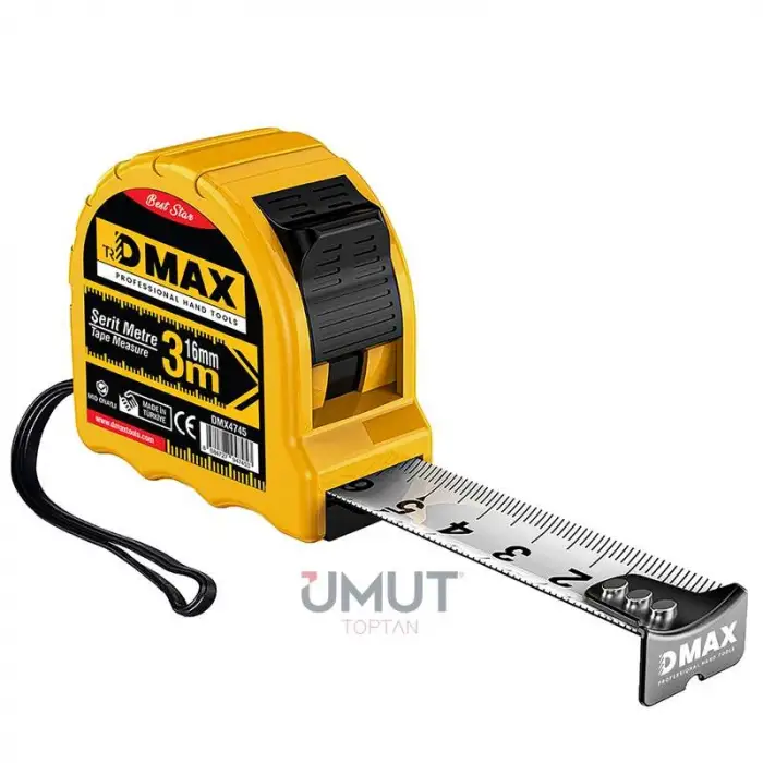DMAX ŞERİT METRE 3X16 MM DMX-4745      (PKT-12 Lİ)