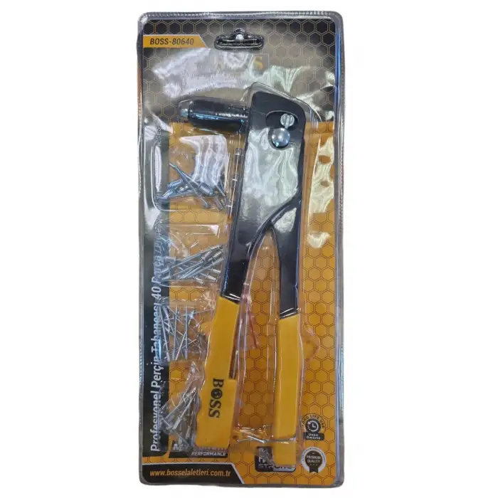 BOSS PROFESYONEL PERÇİN TABANCASI 40 PRÇ.80640