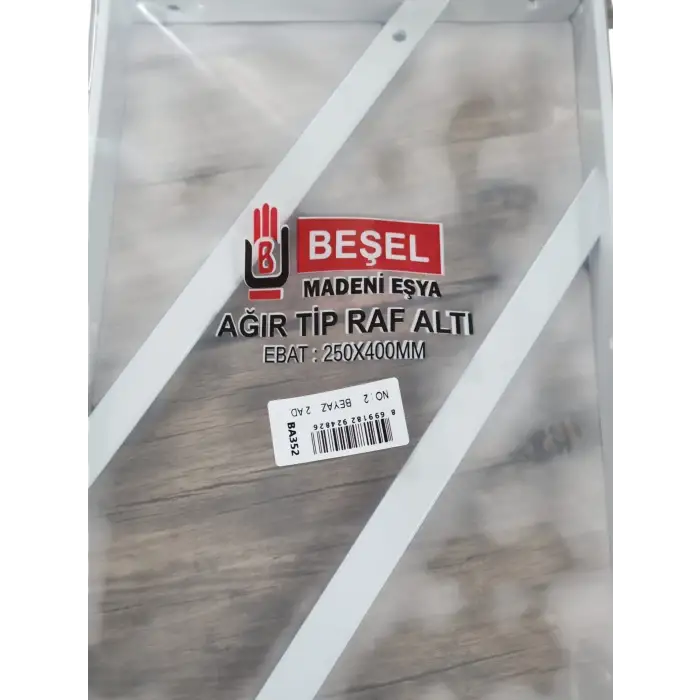 BEŞEL AĞIR TİP RAF ALTI NO:2 BEYAZ 2 Lİ BA-352