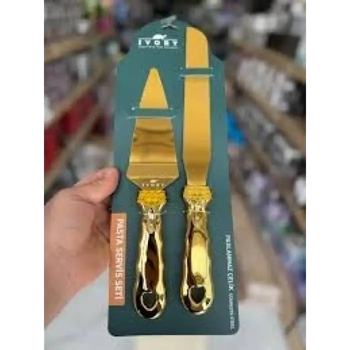 IVORY PASTA SERVİS SETİ 2 PARÇA GOLD PST323