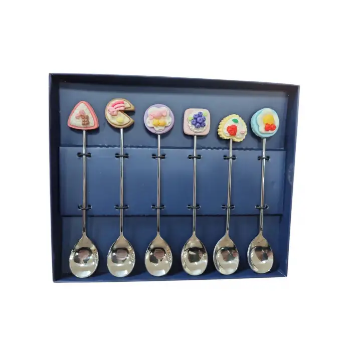 IVORY TATLI KAŞIĞI TAKIMI GÜMÜŞ 6 LI IVO-8528
