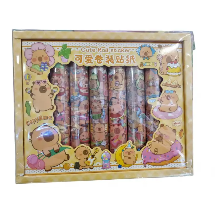 CAPYBARA CUTE ROLL STİCKER (PKT-24LÜ)