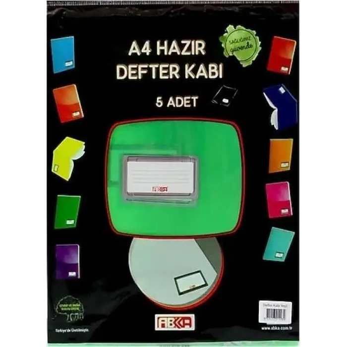 ABKA A4 5 Lİ HAZIR DEFTER KABI          (PKT-25Lİ)