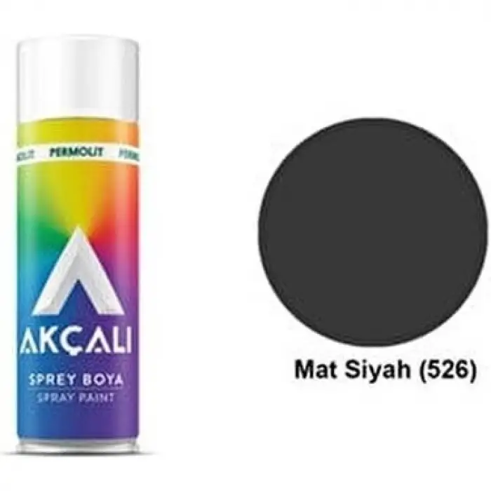 AKÇALI SPREY BOYA MAT SİYAH 400 ML 526
