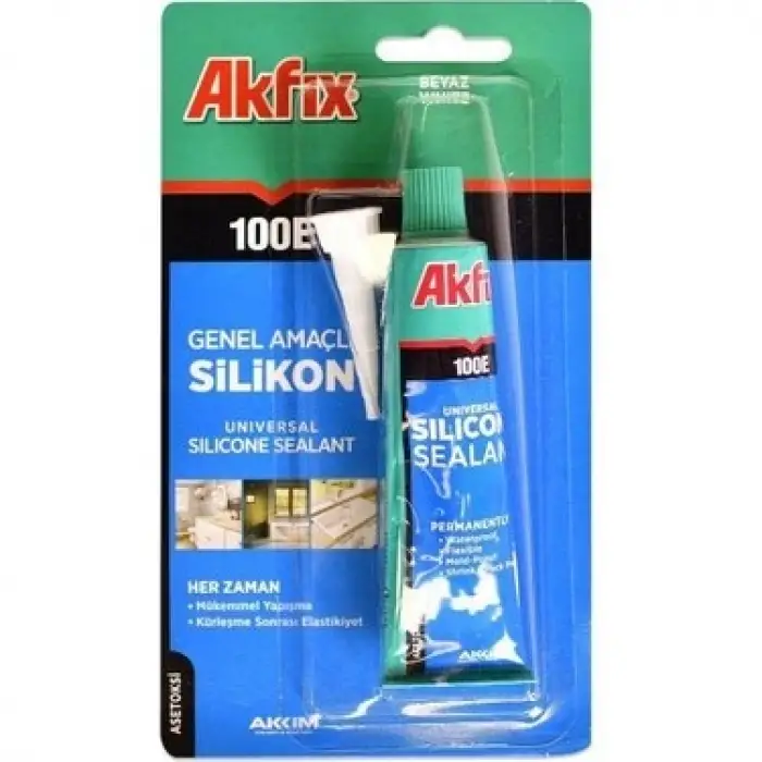 AKFİX 100E GENEL AMAÇLI SİLİKON 50 ML BEYAZ