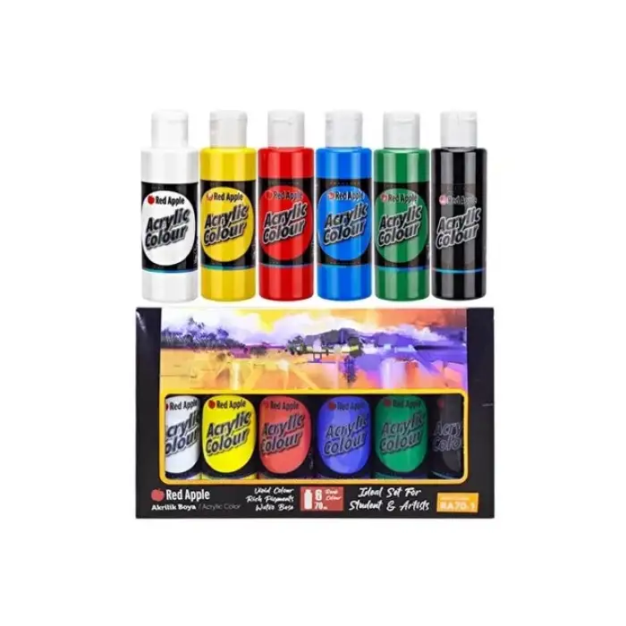 AKRİLİK BOYA 70 ML 6 RENK SET
