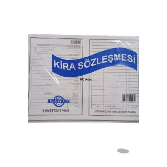 ALTINYILDIZ A4 KİRA KONTRATI 100 LÜ