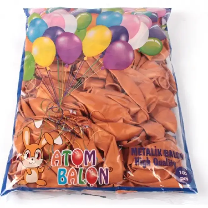 ATOM METALİK BALON GOLD 100 LÜ