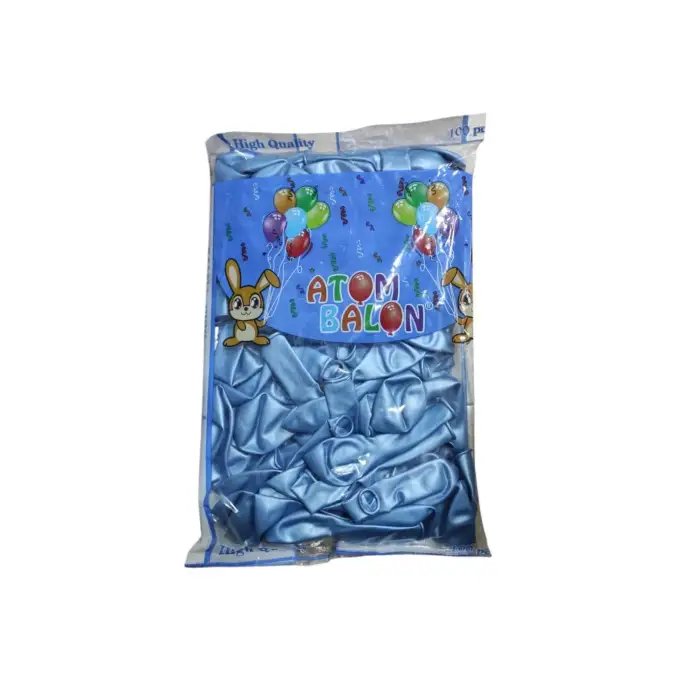 ATOM METALİK BALON KOYU MAVİ 100 LÜ