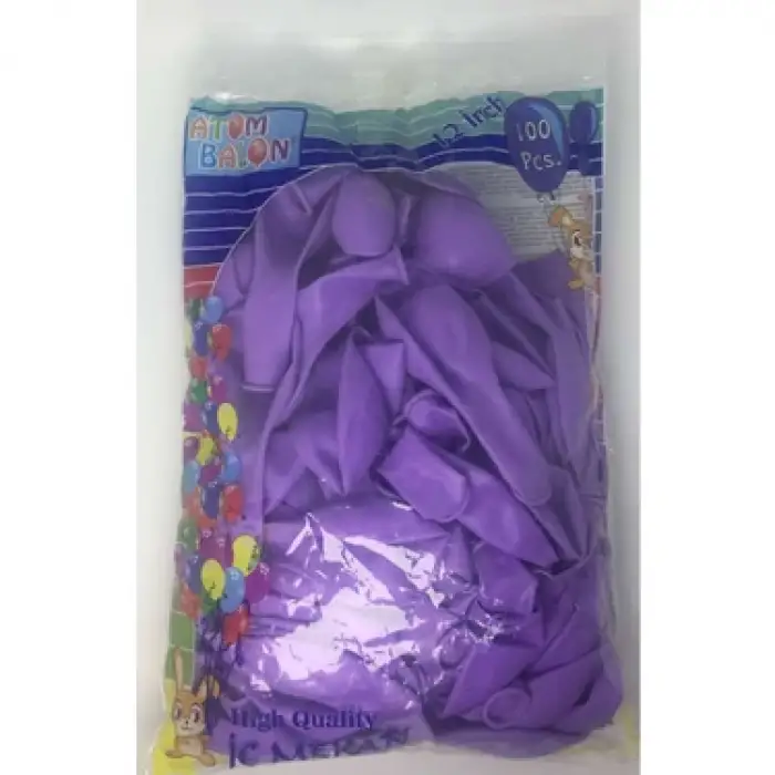 ATOM METALİK BALON MOR 100 LÜ