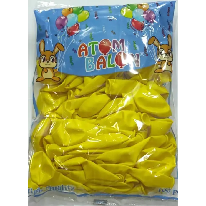 ATOM METALİK BALON SARI 100 LÜ