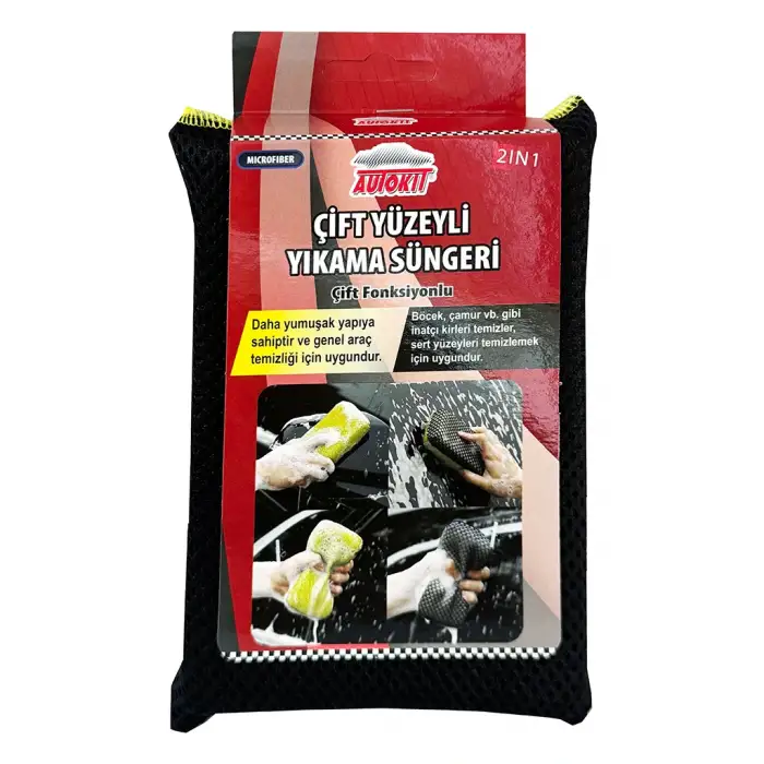 AUTOKIT OTO YIKAMA SÜNGERİ ÇİFT YÜZLÜ FA2-1299