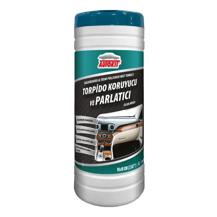 AUTOKIT TORPİTO PARLATICI ISLAK HAVLU 50Lİ FA2-1301