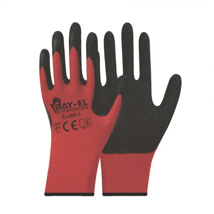 BAY-EL LATEX ELDİVEN KIRMIZI-SİYAH NO:10 EL-165